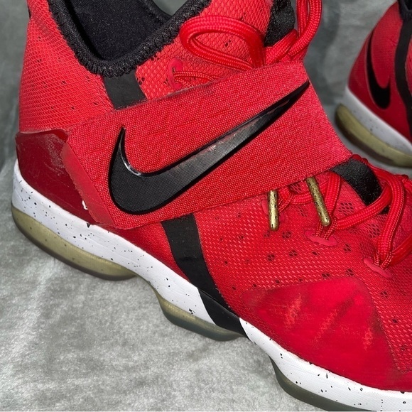 Nike LeBron XIV “University Red” Basketball Shoes Men’s 10.5 Red/Black/White - Picture 9 of 13